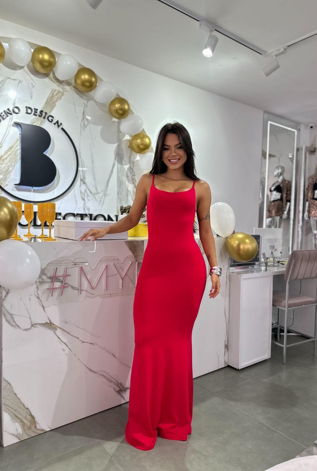 MYBUBU VESTIDO LONGO ALA FINA