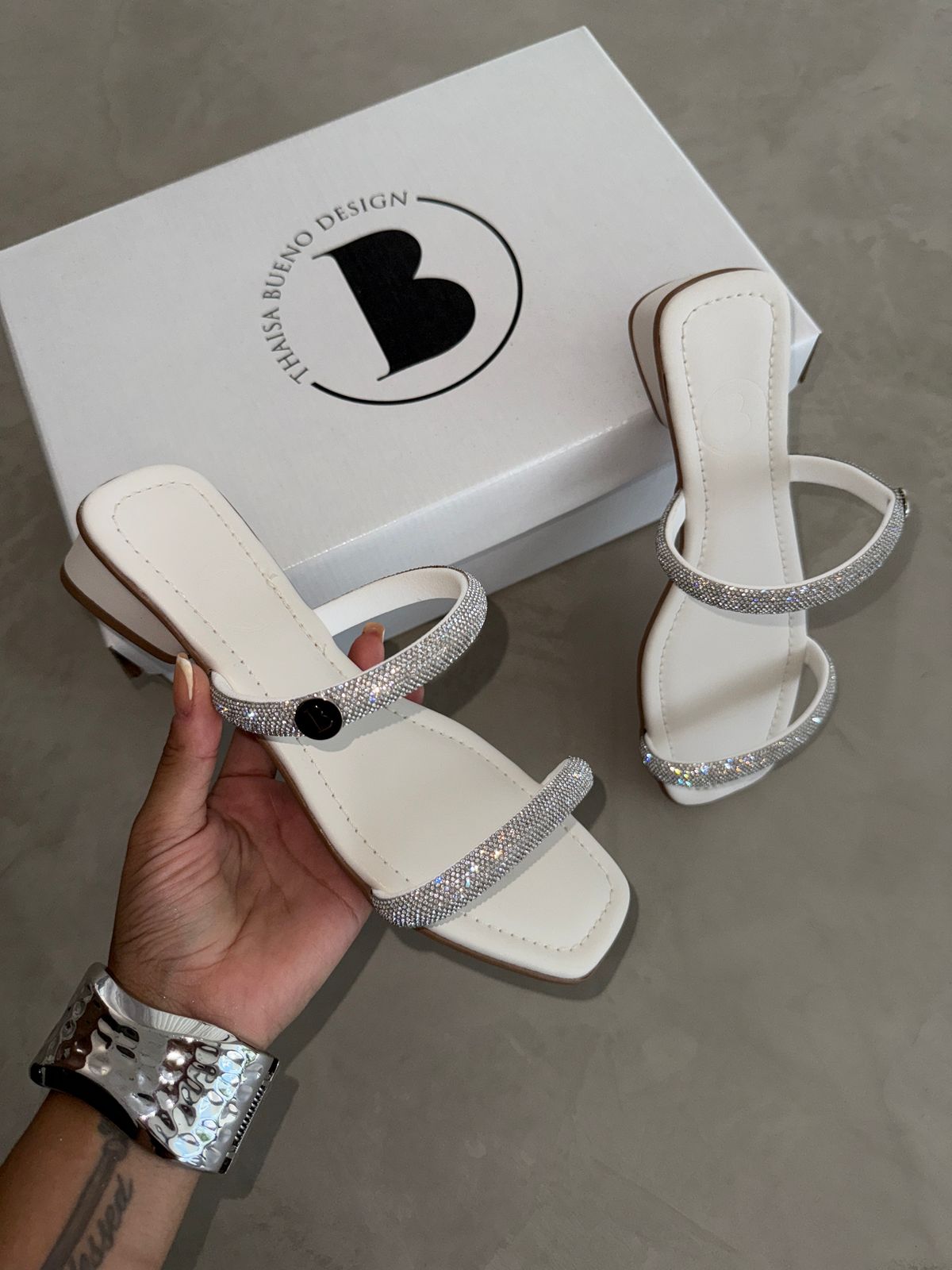 MYBUBU SANDLIA SALTO BAIXO STRASS