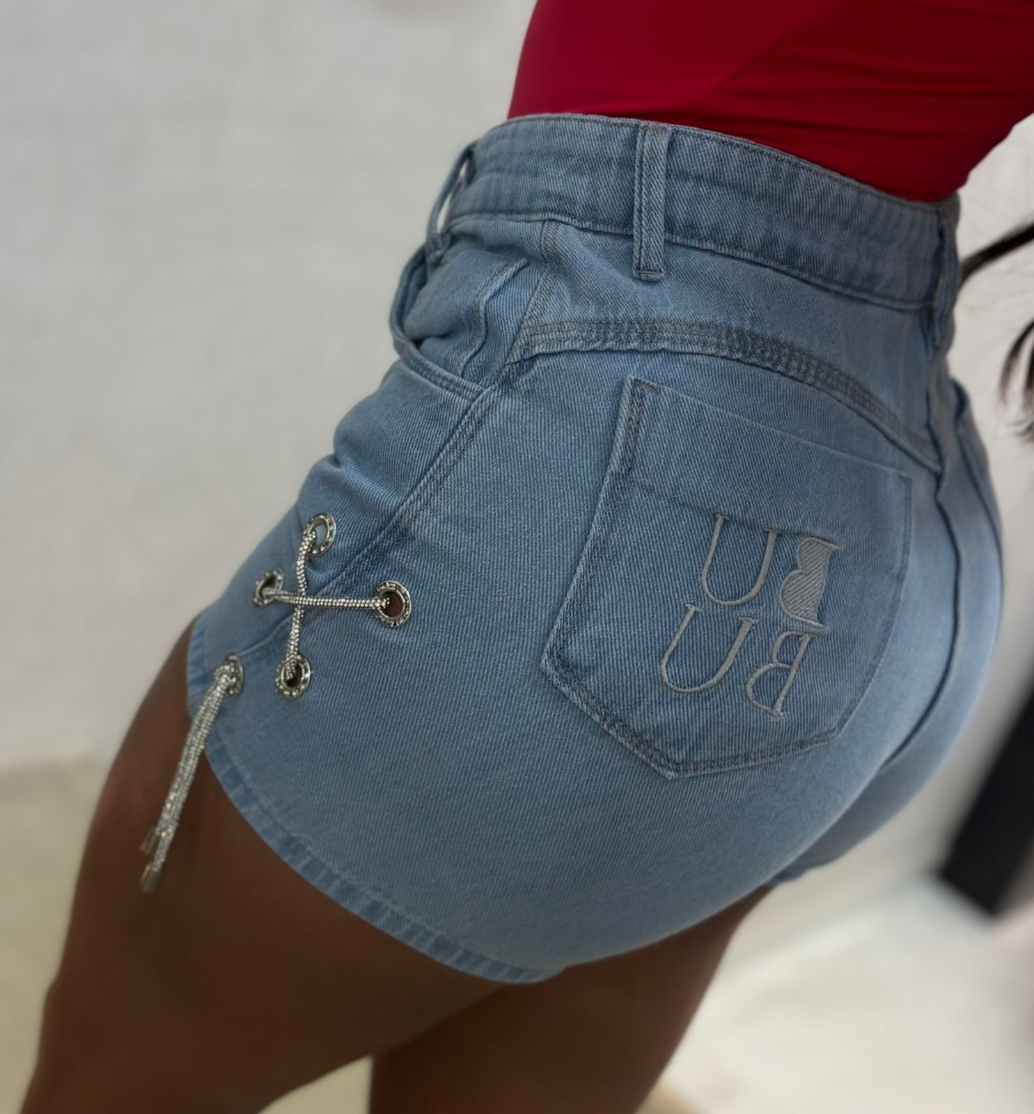 MYBUBU SHORTS DETALHE STRASS