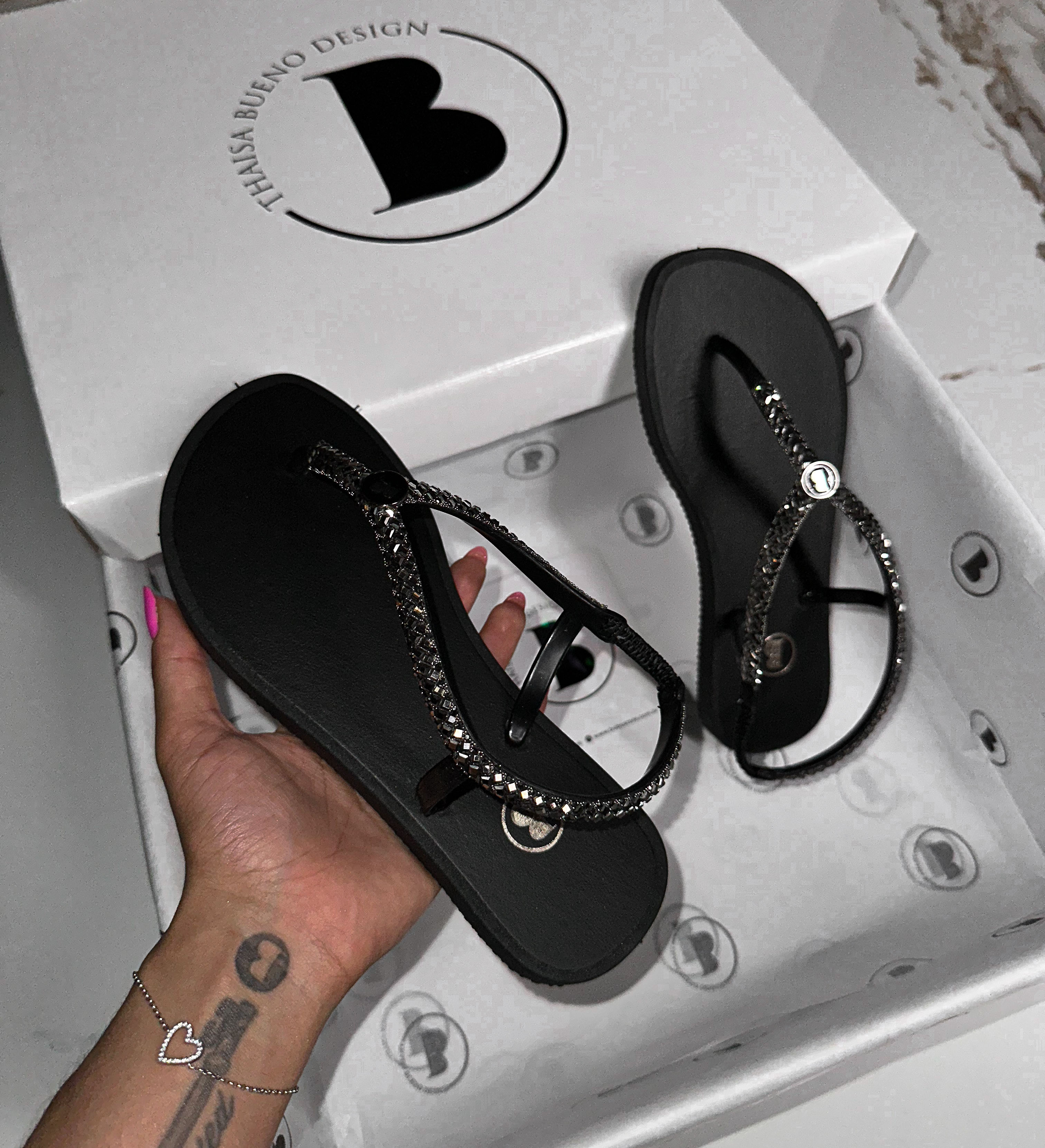 MYBUBU SANDLIA DE DEDO STRASS