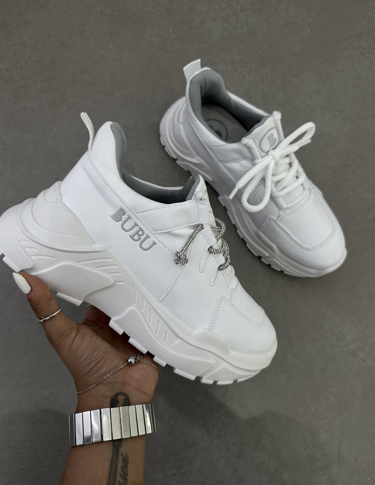 MYBUBU TNIS WHITE CADARO STRASS 