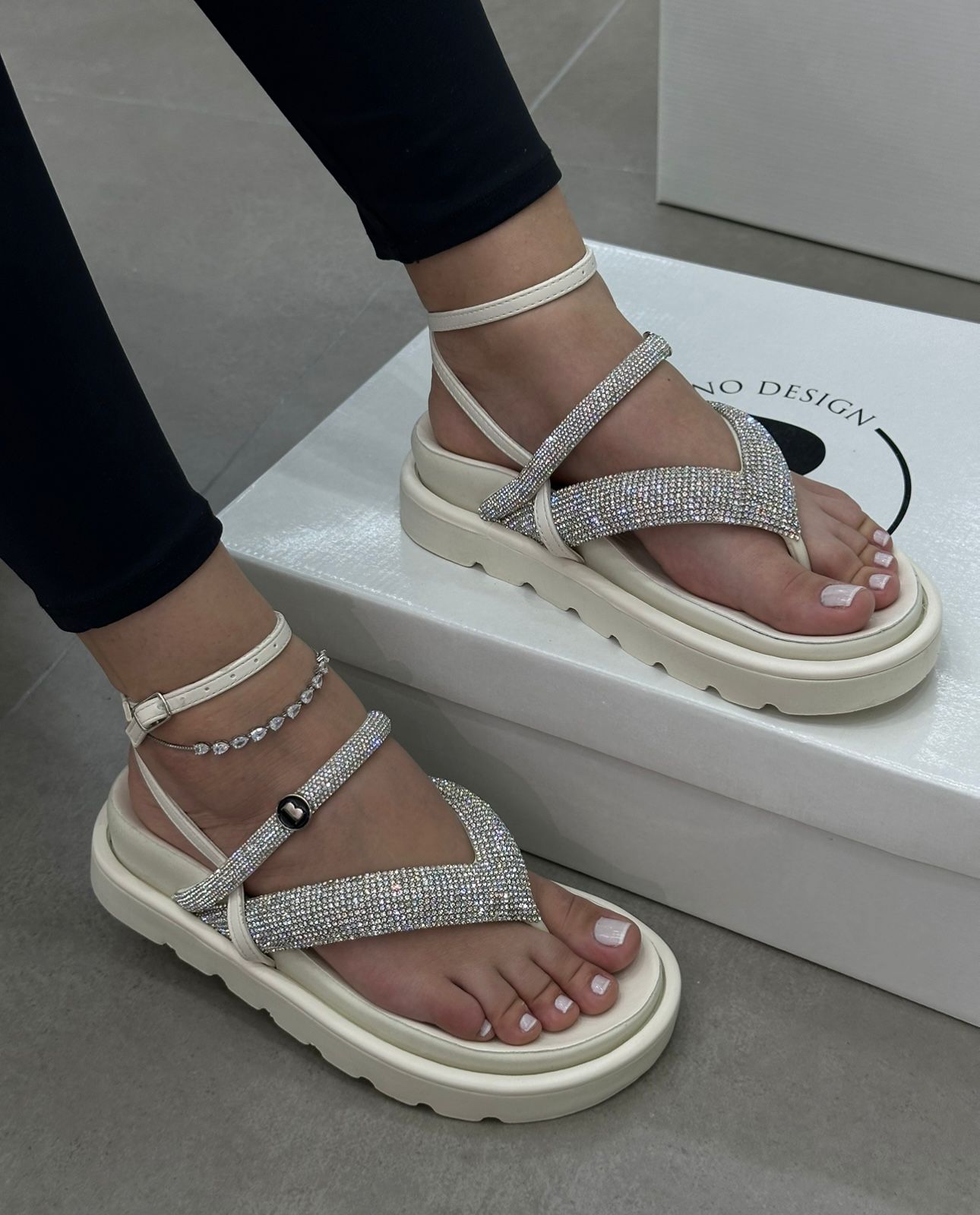 MYBUBU SANDLIA DE DEDO STRASS