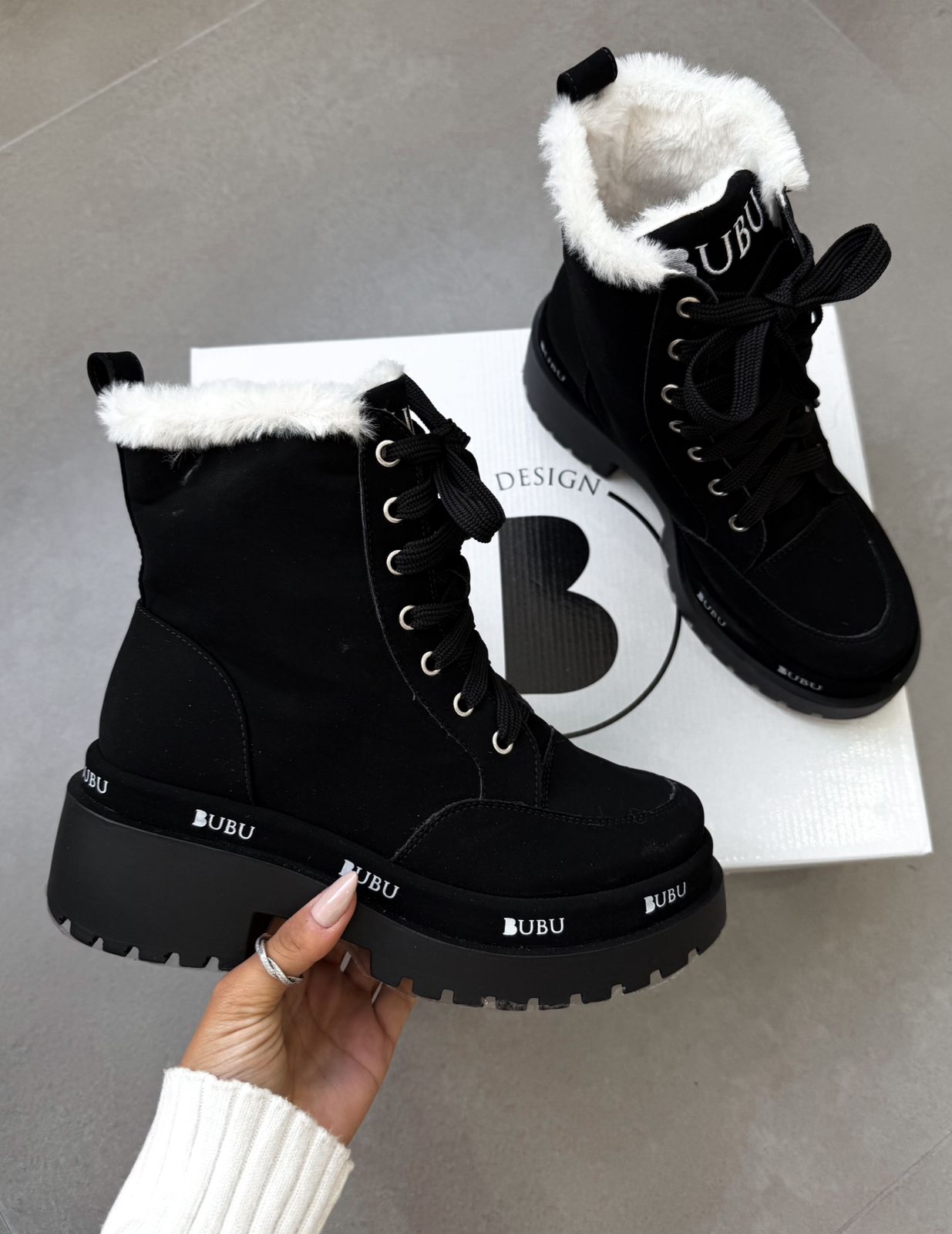 MYBUBU BOTA COTURNO BUBU COM PELO
