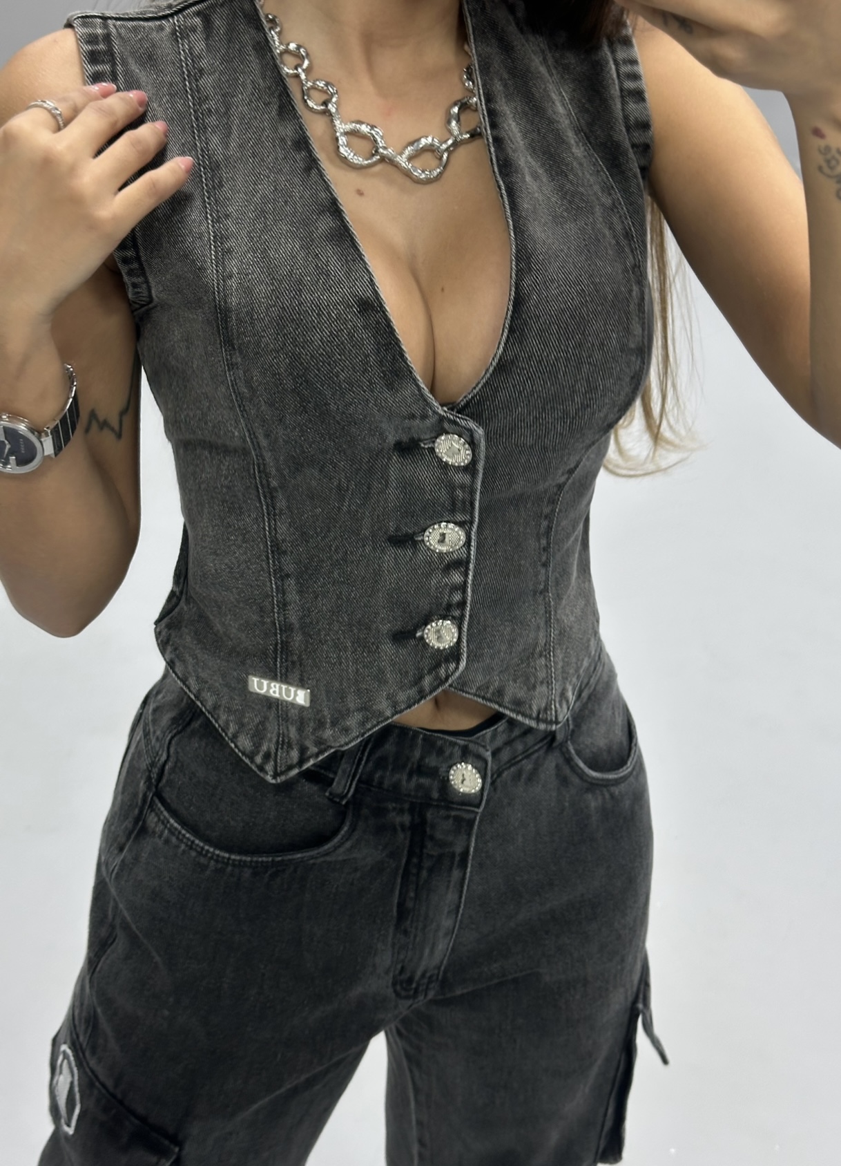MYBUBU CALA JEANS CARGO DUPLO *PRE-VENDA*