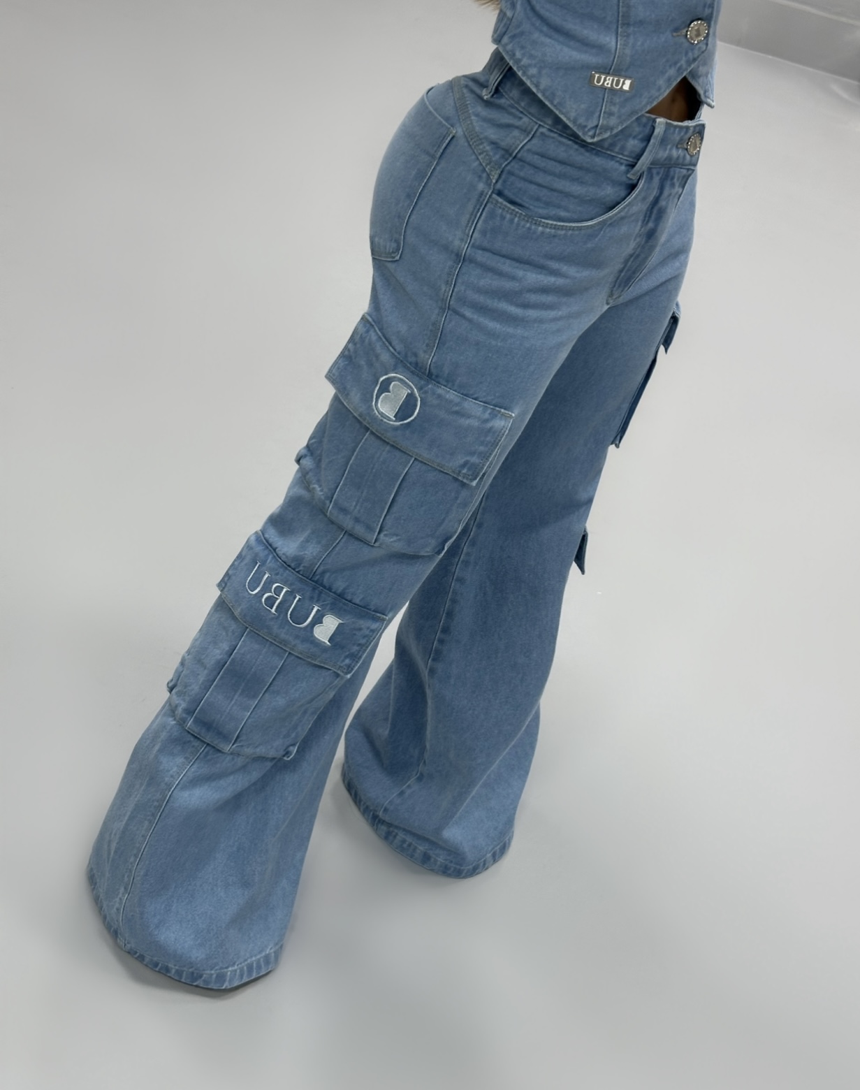 MYBUBU CALA JEANS CARGO DUPLO *PRE-VENDA*