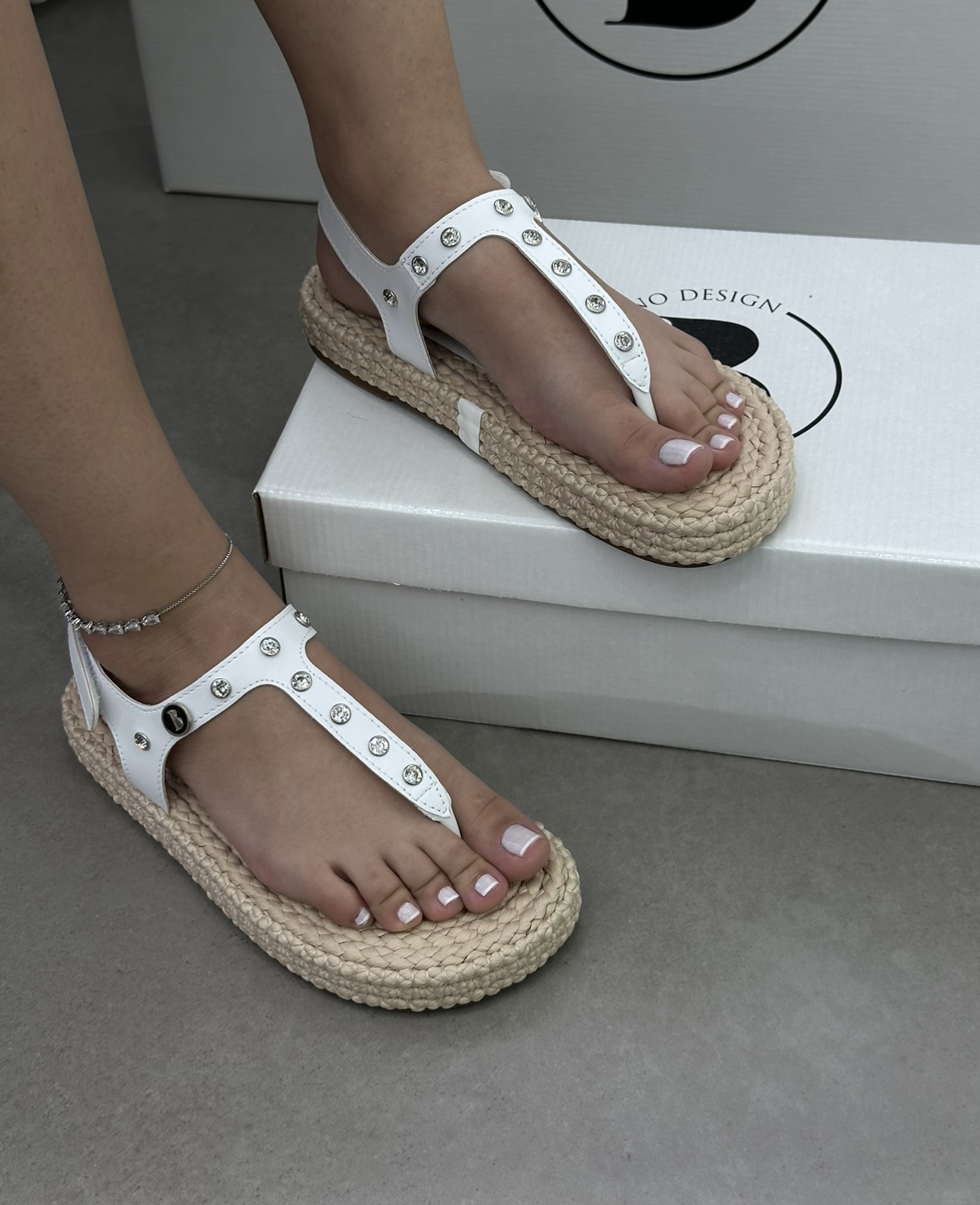 MYBUBU SANDLIA DE CORDA REBITE STRASS