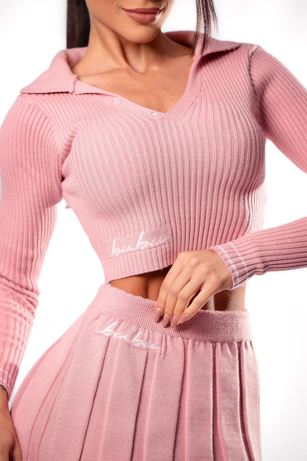 MYBUBU CROPPED POLO COM BOTO MANGA LONGA *PR-VENDA*