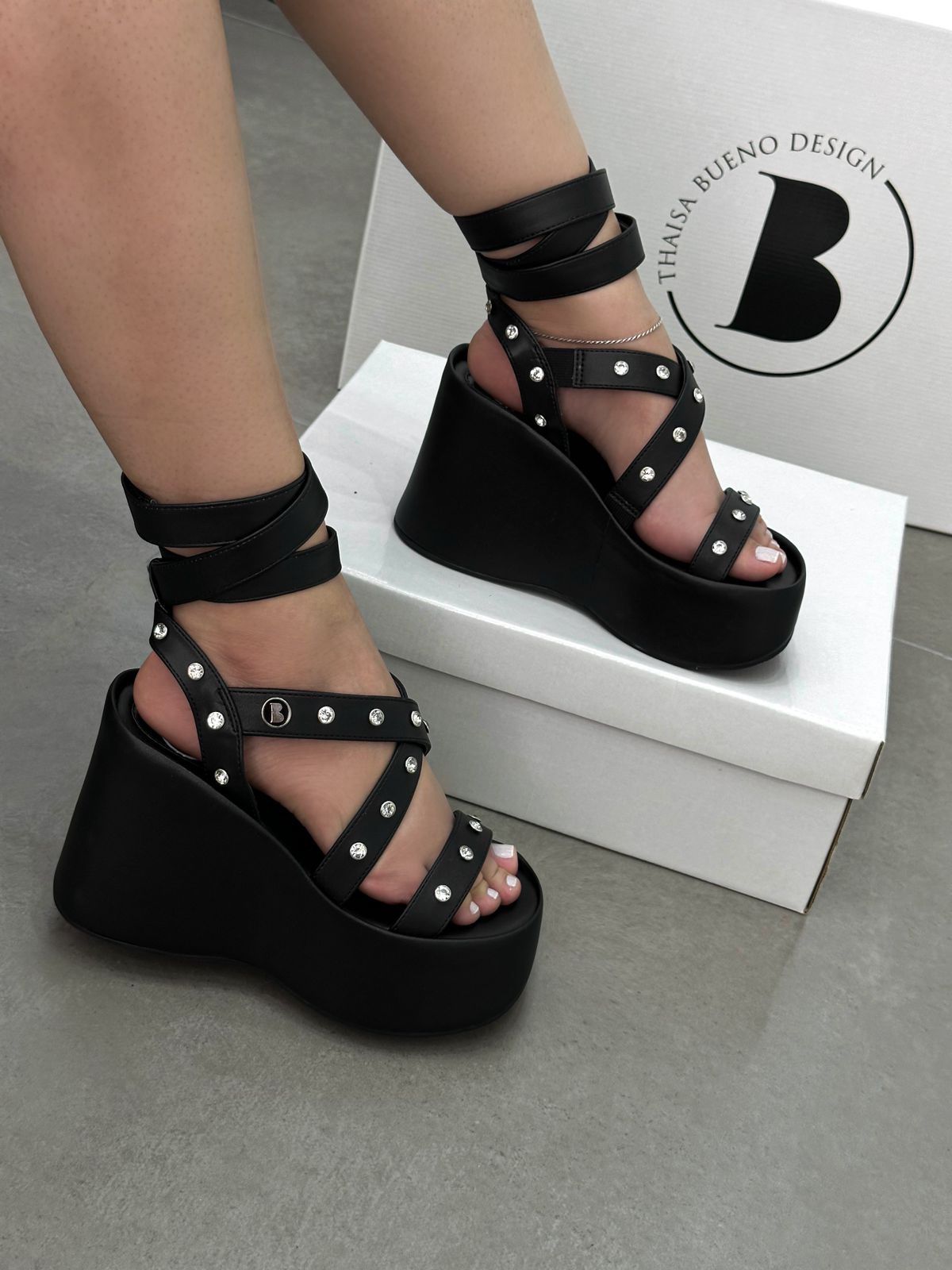 SANDLIA PLATFORM REBITE STRASS